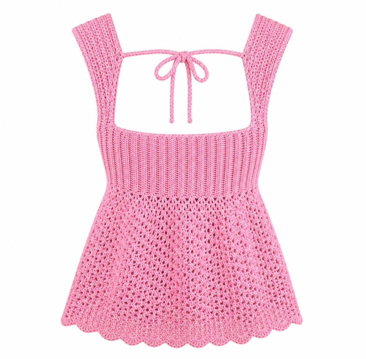 Pink crochet top