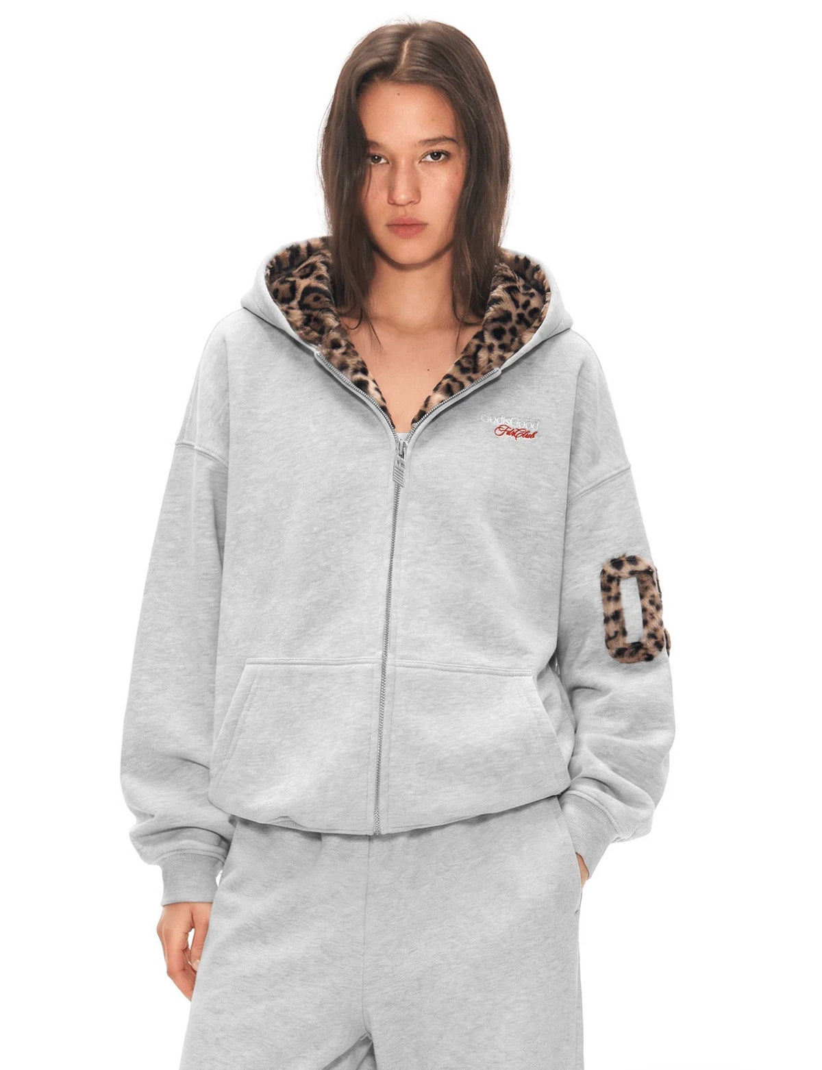 Leopard  zip up jacket