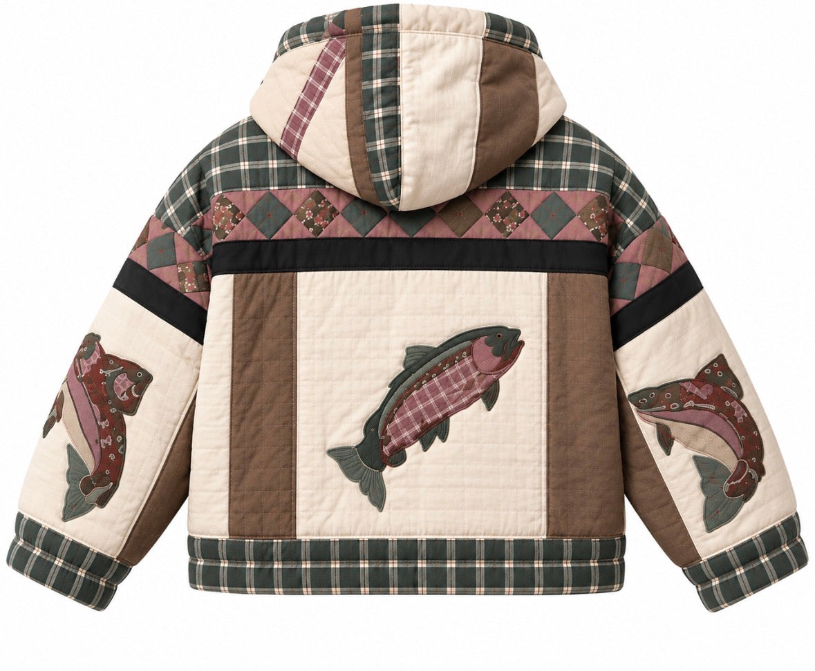 Riverbend Trout Patchwork Hoodies