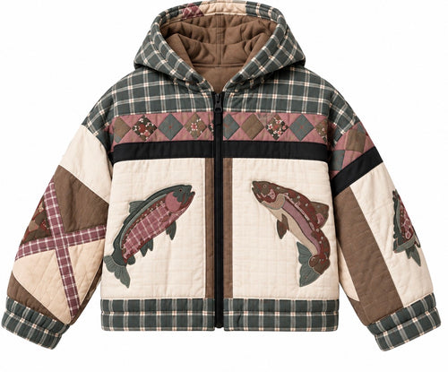 Riverbend Trout Patchwork Hoodies