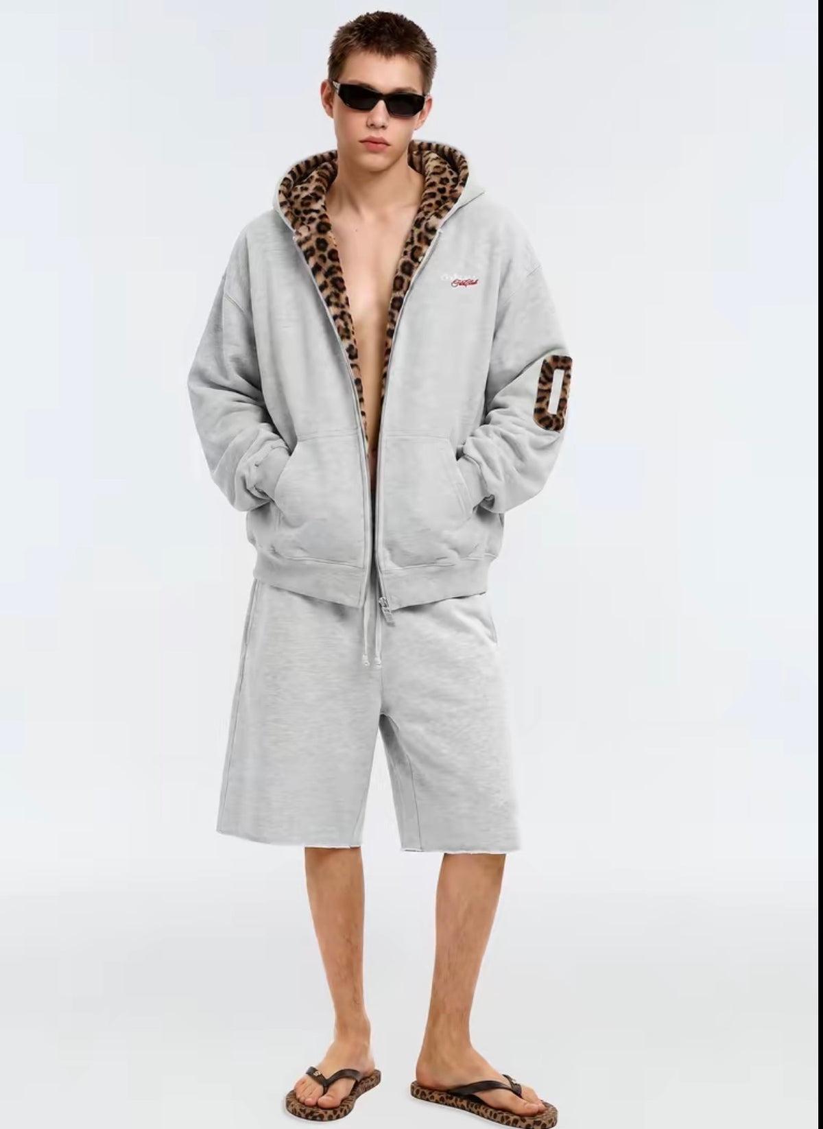 Leopard  zip up jacket