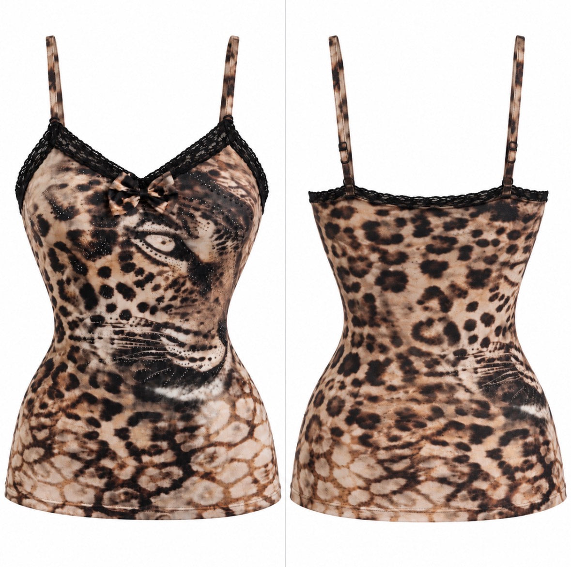 Cheetah cami print top